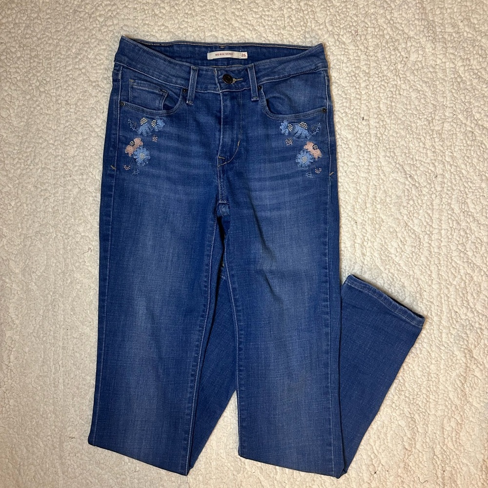 Levi’s floral jeans